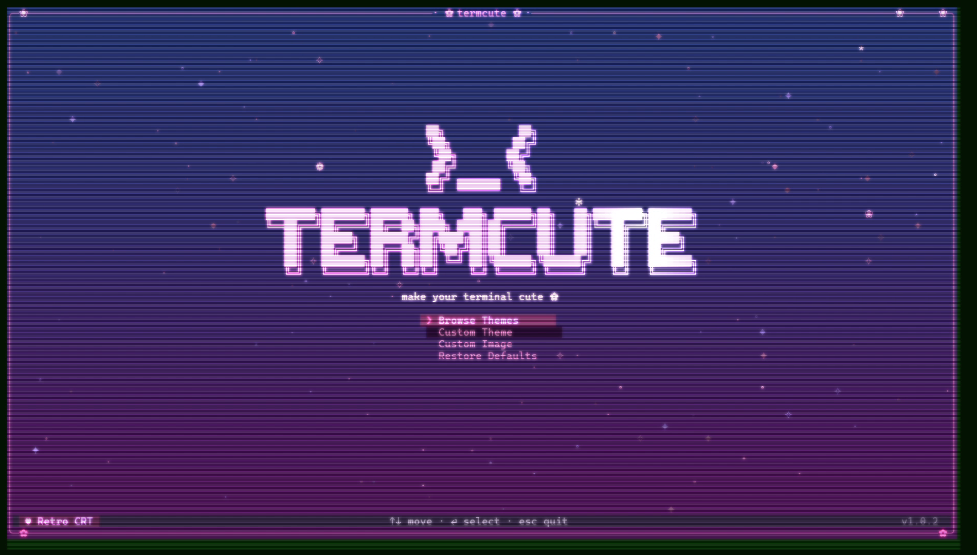 TermCute Startup Animated ASCII Art Logo